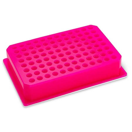 Globe Scientific PCR Cold Work Rack, 4 Degrees C, 96 well for PCR Plates and Strips, Purple to Pink, 2PK PCR-COLDP